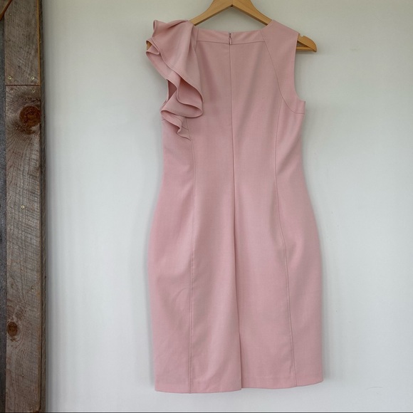 Calvin Klein fitted midi dress with ruffle - Picture 5 of 11